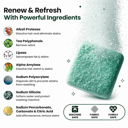 Glowly washing machine cleaner